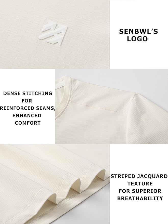 Mens Seamless Workout T-Shirts Lightweight Moisture Wicking Running Hiking Camping Tennis Pickleball Shirts for Men-StrideForce Fitness