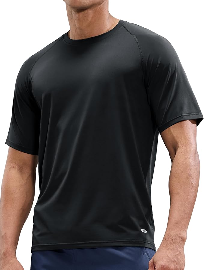 MIER Men's Dry Fit Workout T-Shirts Athletic Running Tee Short Sleeve Crew Neck Gym Tops, Polyester, Moisture Wicking-StrideForce Fitness