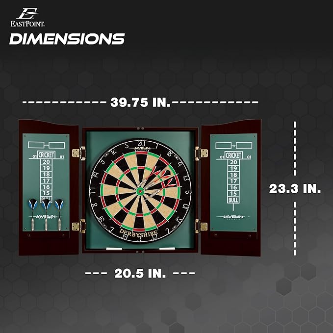 EastPoint Sports Bristle Dartboard and Cabinet Sets- Features Easy Assembly - Complete with All Accessories-StrideForce Fitness