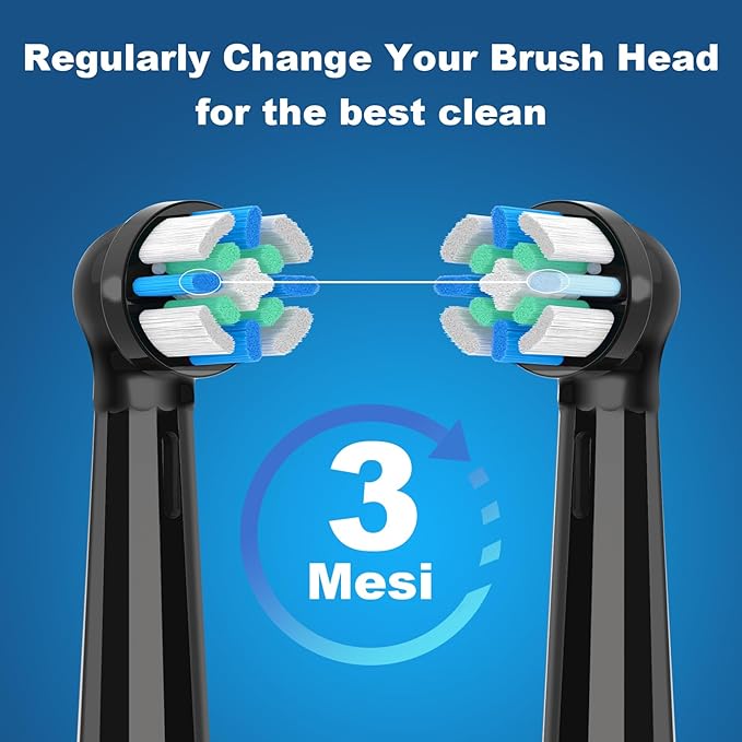 iO Replacement Heads Compatible with Oral B iO, for Oral B iO 2/3/4/5/6/7/8/9/10 Series Electric Toothbrushes, Medium Softness for Protect Teeth and Gums, 10 Black