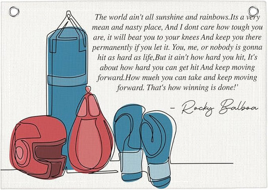 The World Ain't All Sunshine and Rainbows Gym Motivational Wall Art Banner Dorm Posters Gifts for Guys Men Women Gym Flag Decor for Home Gym Bedroom Workout Room 30x20 Inchs-StrideForce Fitness