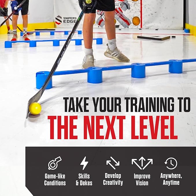 Snipers Edge Hockey Stickhandling Balls - Hockey Dangle Balls with Bag - Improve Stickhandling On and Off The Ice - Bring Anywhere!-StrideForce Fitness