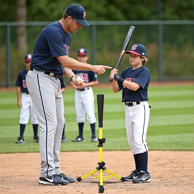 Baseball Tee for Kids,Batting Tee,Softball Tee,Youth Hitting Tee,Teeball Tee,Travel Tee,Easy Adjustable Height-StrideForce Fitness