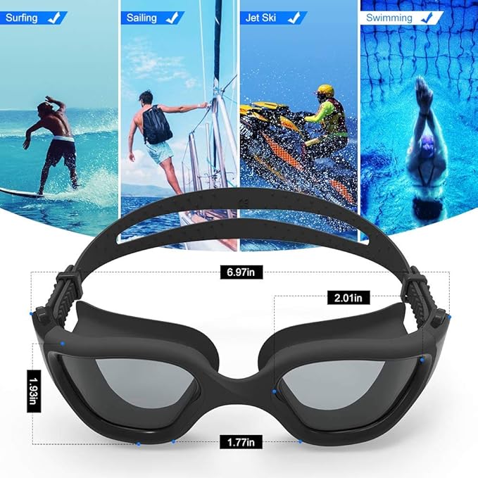 ZIONOR G1 Polarized Swimming Goggles for Unisex Adult Women Anti Fog 100% Anti UV Diving Goggles-StrideForce Fitness