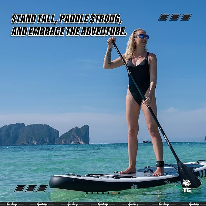Inflatable Paddle Board with Premium SUP Board Accessories, Allround Paddle Boards for Adults/Kids,Stand Up Paddle Board Defender Collection-StrideForce Fitness