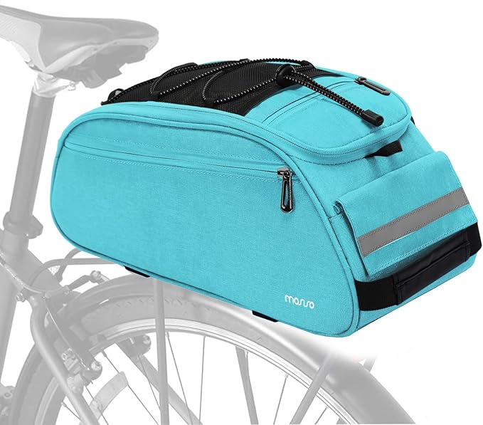 MOSISO Bike Rack Bag, Waterproof Bicycle Trunk Pannier Rear Seat Pouch Cycling Bike Carrier Backseat Storage Luggage Saddle Shoulder Bag-StrideForce Fitness