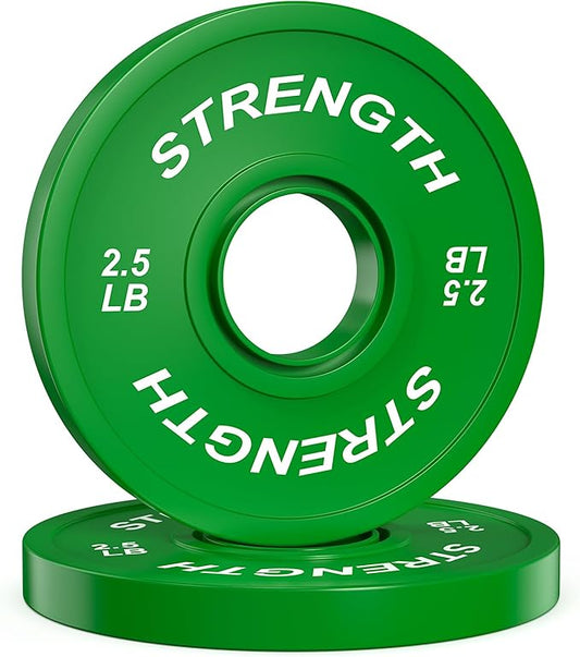 Premium Color-Coded Rubber Bumper Plates Set - 2 Inch Olympic Weight Plates for Home Gym Cross and Strength Training-StrideForce Fitness