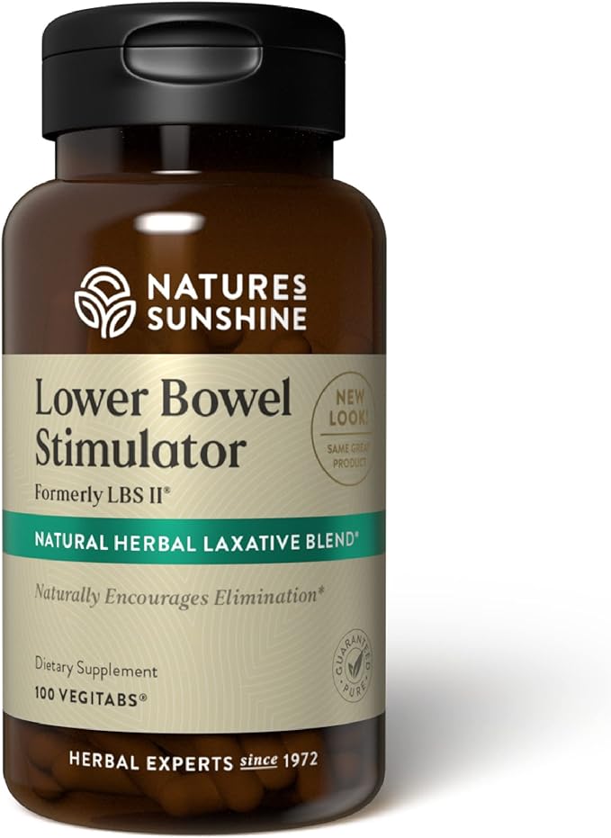 Nature's Sunshine Lower Bowel Stimulator - Helps Relieve Constipation - Cleanse & Detox Your Colon with Natural Herbal Ingredients - 25 Servings - 100 Vegitabs-StrideForce Fitness