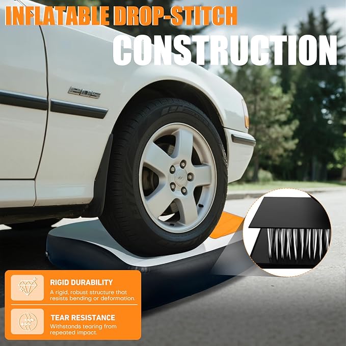 Inflatable Step for Cold Plunge Tub, EVA Non-Slip Drop Stitch Ice Bath Accessory, Detachable 2-Piece Tier Design, Portable Stairs for Ice Plunge, Fits Most Inflatable Ice Tubs-StrideForce Fitness