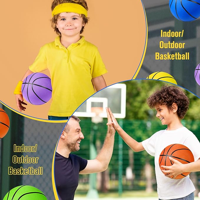 Jerify 12 Pack Official Size Rubber Basketballs for Kids Child Junior Youth Indoor Outdoor Sports Basket Balls with Pump Back to School Student Gifts Operation Christmas Bulk Items-StrideForce Fitness