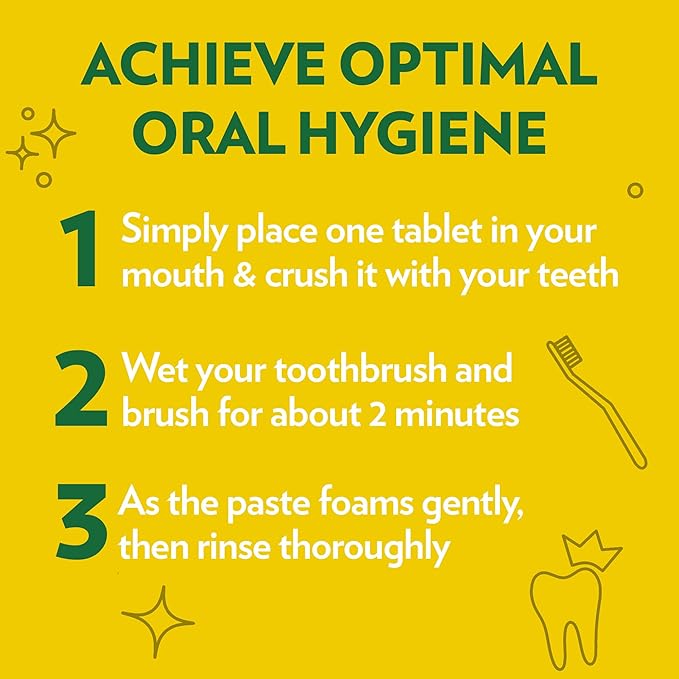 Toothpaste Tablets – Wintergreen | Nano Hydroxyapatite Toothpaste Tablets Chewable | Fluoride Free l 350 Tabs