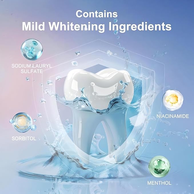 Niacinamide Whitening Toothpaste, Kimralur Triple Whitening Intensive Niacinamides Toothpastes, Fluoride-Free Formula is Suitable for Sensitive Teeth (2)
