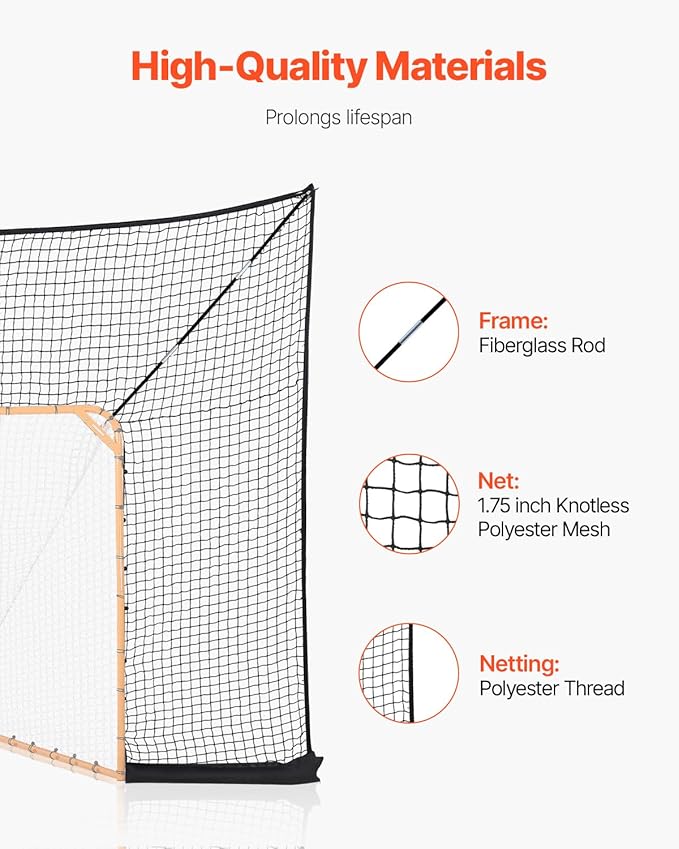 VEVOR Portable Lacrosse Goal - Complete Training Accessory Set with Extended Coverage for Youth and Adults-StrideForce Fitness