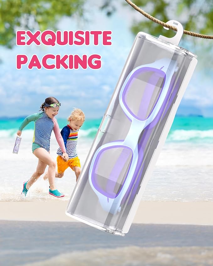 Kids Swim Goggles,Swimming Goggles for Kids 6-14, Anti-Fog UV Protection Pool Glasses for Boys Girls-StrideForce Fitness