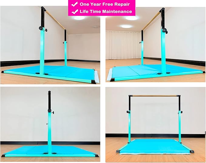 4FT/5FT Gymnastic Bar Set Gymnastics Horizontal Bar Gymnastics Kip Bar for Kids Home Use-StrideForce Fitness