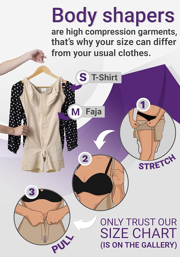 M&D Full Body Faja for Women | Fajas Colombianas Moldeadoras Post Surgery – Stage 2 Faja for Tummy Tuck, Lipo 360 & BBL-StrideForce Fitness