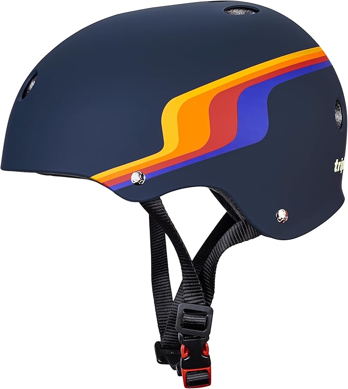 Triple Eight Certified Sweatsaver Helmet for Skateboarding, BMX, Roller Derby, Roller Skating, Inline Skating, Scooter and Bike-StrideForce Fitness