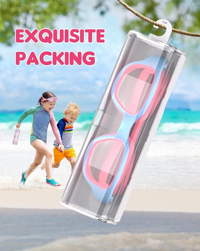 Kids Swim Goggles,Swimming Goggles for Kids 6-14, Anti-Fog UV Protection Pool Glasses for Boys Girls-StrideForce Fitness