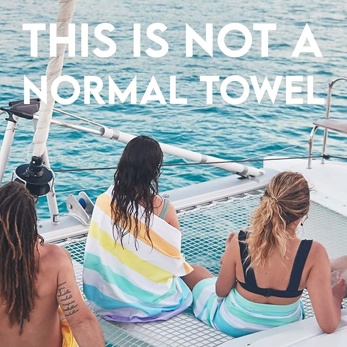 Dock & Bay Beach Towel - Quick Dry, Sand Free - Compact, Lightweight - 100% Recycled - Includes Bag - Summer - Unicorn Waves - Large (160x90cm, 63x35)-StrideForce Fitness