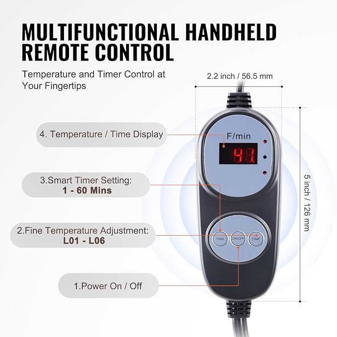 VEVOR Sauna Blanket, Portable Far Infrared Sauna for Home, Oxford Sauna Bag w/Arm Holes & Carbon Fiber Heating, 1-6 Level Adjustable Temp 95-176℉, 5-60 Minutes Timer, 71 x 31 in-StrideForce Fitness