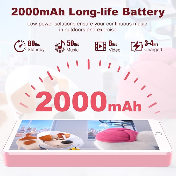 144GB MP3 Player with Bluetooth WiFi, Android 13 OS MP3 MP4 Player with 4" Touchscreen and Speaker, MP3 Music Players with Spotify, Audible, Amazon Music, Play Store (Pink)-StrideForce Fitness