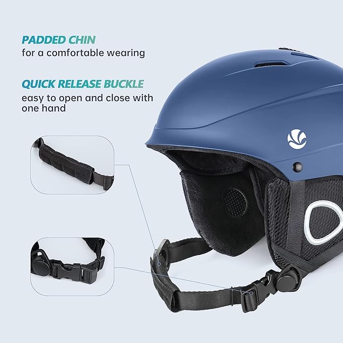 VANRORA Ski Helmet, Snowboard Helmet for Men & Women, Climate Control Venting, Dial Fit, Goggles Compatible, Removable Fleece Liner and Ear Pads, Safety-Certified-StrideForce Fitness