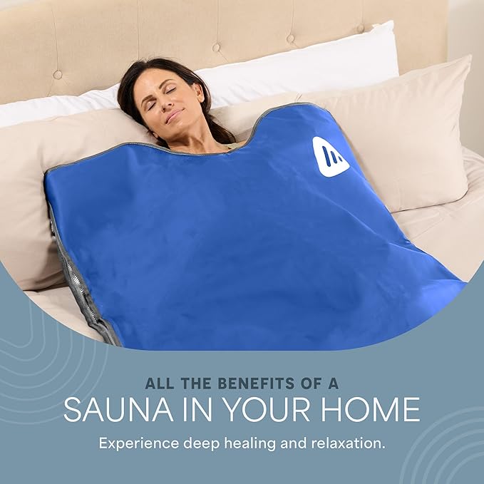 LifePro RejuvaWrap Infrared Sauna Blanket for Detox & Relaxation – Available in 5 Colors & 3 Models – Portable Far Infrared at Home Sauna for Muscle Relief, Circulation & Recovery – 9 Heat Levels-StrideForce Fitness