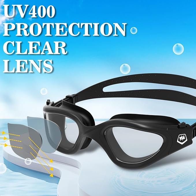 WIN.MAX Polarized Swimming Goggles Swim Pool Goggles Anti Fog Anti UV No Leakage Clear Vision for Men Women Adults Teenagers-StrideForce Fitness