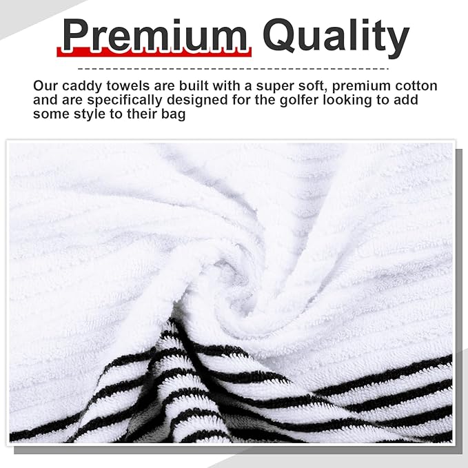 Mixweer Caddy Golf Towel 22" x 42" Large Caddy Towel Camping Sport Towels Cotton Soft Towels for Man Golf Lovers-StrideForce Fitness
