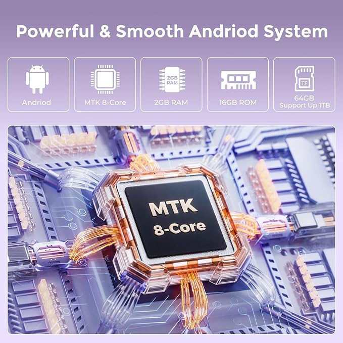 innioasis 80GB MP3 Player with Bluetooth and WiFi, MP3 Player for Kids with Spotify, Spotify Kids, Pandora, Audible, 4.0" Touch Screen Music Player with Parental Controls, Up to 1TB (White+ Purple)-StrideForce Fitness