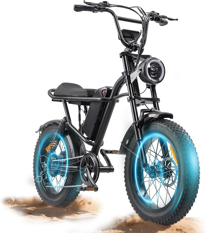 Electric Bikes for Adults,50-120Miles by Pas Ebikes,1000/15000W,720/1440WH E Dirt Bike,Shemano 7-Speed E Bikes,20'*4.0 Fat Tire Ebike,Dual Disc Brake Electric Motorcycle-StrideForce Fitness