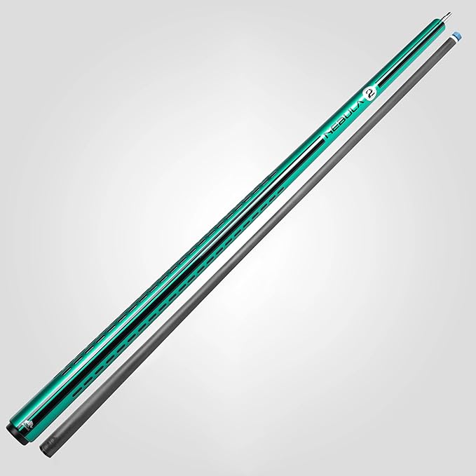 RHINO Nebula 2 Pool Cue - 100% Carbon Fiber Shaft & Composite Butt. Time Crystal Tip, Pro Taper Design, 12.4 mm,12.8 mm. 3/8-8 Joint, 3D Friction Grip. Low Deflection Pool Cue-StrideForce Fitness