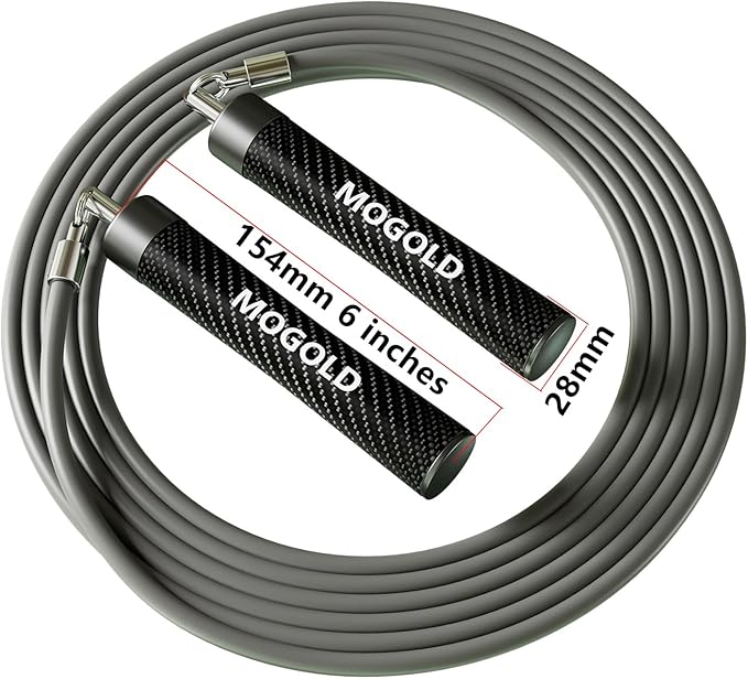 1lb Weighted Jump Ropes for Women & Men with 1/2 Pound Jump Rope Cable & Thicker Leather Jump Rope Weighted Handles, Best for Fitness, High-Intensity Strength Workouts-StrideForce Fitness