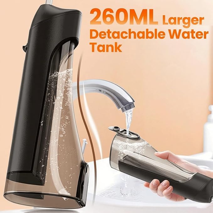 Water Flosser, Portable Water Flossers for Teeth Deep Cleaning with 3 Modes,Cordless Water Dental Flossers IPX7 Waterproof Electric Oral Irrigator Teeth Pick for Travel Home Use