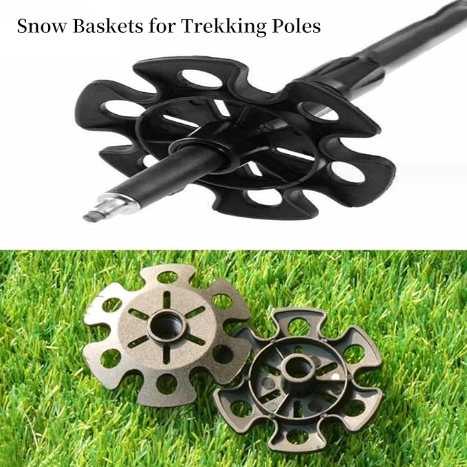 6pcs Walking Stick Tips, Replacement Rubber Tips for Walking Sticks, Trekking Pole Tips Baskets Hiking Pole Tips Feet Shock Absorption Rubber Cane Tips 11mm Diameter Survival Hiking Stick Accessories-StrideForce Fitness