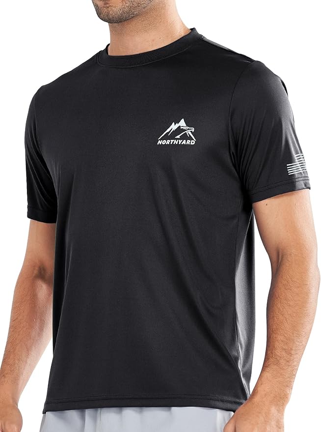 NORTHYARD Men's UPF 50+ Sun Protection Shirts Swim SPF UV Quick Dry Short Sleeve T-Shirts for Athletic Fishing Rash Guard-StrideForce Fitness