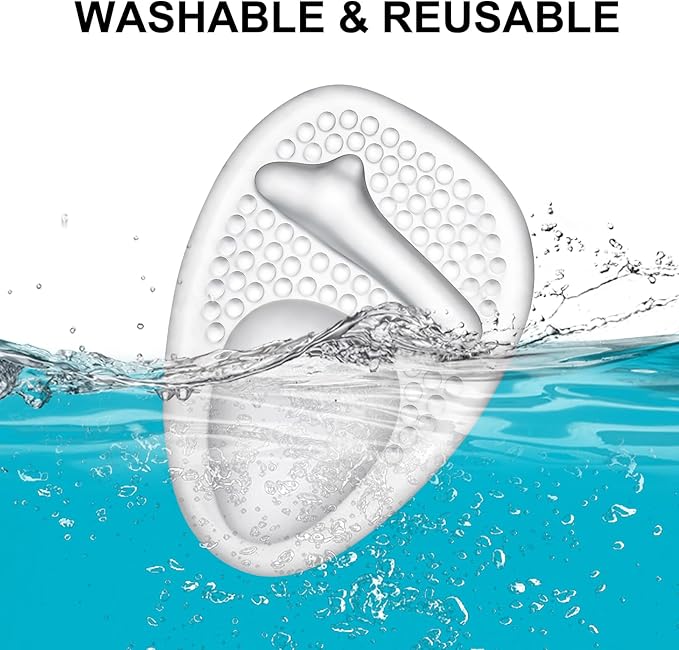 Ball of Foot Cushions, Metatarsal Pads Women, High Heels Non-Slip Comfort Pads, Shoe Support for Metatarsalgia Mortons Neuroma Pain Relief (2 Pairs, Crystal)-StrideForce Fitness