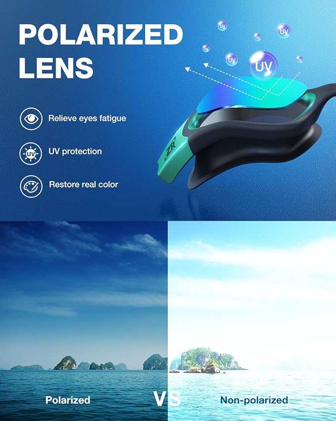 ZIONOR Swim Goggles, G1 MAX Polarized Anti-Fog Swimming Goggles for Men Women-StrideForce Fitness