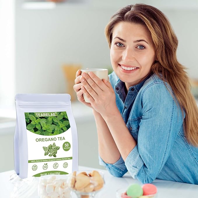 TEARELAE - Oregano Tea Bags - 50 Count - Premium Natural Oregano Leaves - Aid in Digestion, Rich in Antioxidants - Non-GMO - Caffeine-Free-StrideForce Fitness