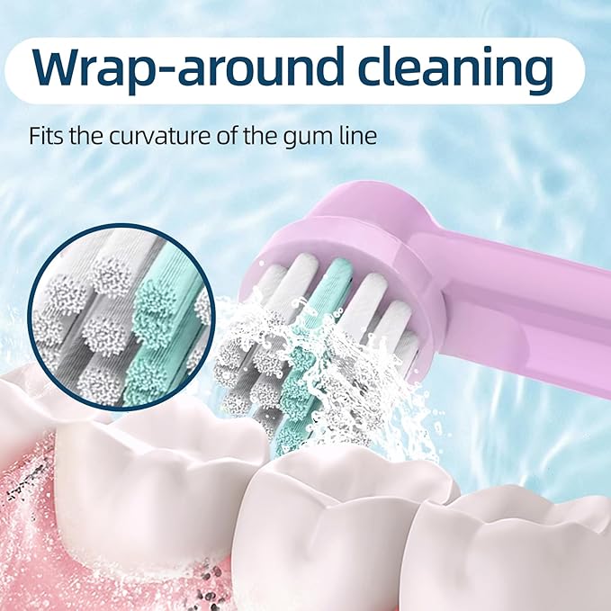 Kids Toothbrush Heads Compatible with Oral B - Electric Toothbrushes, Replacement Brush Heads with Protective Caps, 4/8/12/16 Pack (16)