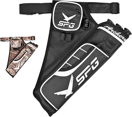 SPG Arrow Quiver Archery Hip Quiver, Durable Adjustable Waist Belt Three Arrows Tube for Arrow Storage Compound Bow Recurve Bow Accessories-StrideForce Fitness