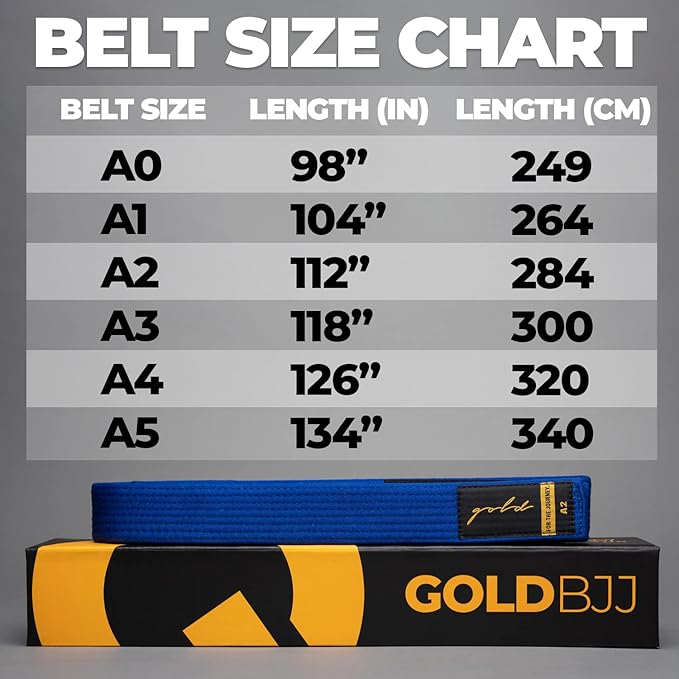 Gold BJJ Jiu Jitsu Belt - Premium Belts with Rank Bar for Stripes - IBJJF Competition Approved-StrideForce Fitness