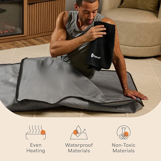 LifePro RejuvaWrap Infrared Sauna Blanket for Detox & Relaxation – Available in 5 Colors & 3 Models – Portable Far Infrared at Home Sauna for Muscle Relief, Circulation & Recovery – 9 Heat Levels-StrideForce Fitness