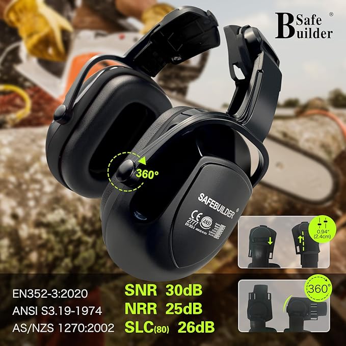 Forestry Safety Helmet with Build-in Visor Mesh Face Shield Ear Muffs 4 in 1 Chainsaw Safety Hard Hats-StrideForce Fitness