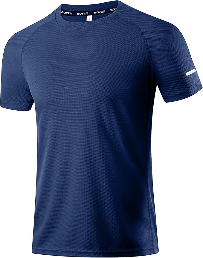 Boyzn 1, 3, 5 or 7 Pack Men's Workout Running Shirts, Dry Fit Moisture Wicking T-Shirt, Gym Athletic Short Sleeve Tee Shirts-StrideForce Fitness