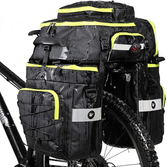 Rhinowalk Bike Pannier Bag Set for Bicycle Cargo Rack Saddle Bag Shoulder Bag Laptop Pannier Rack Bicycle Bag Professional Cycling Accessories 3 in 1-StrideForce Fitness
