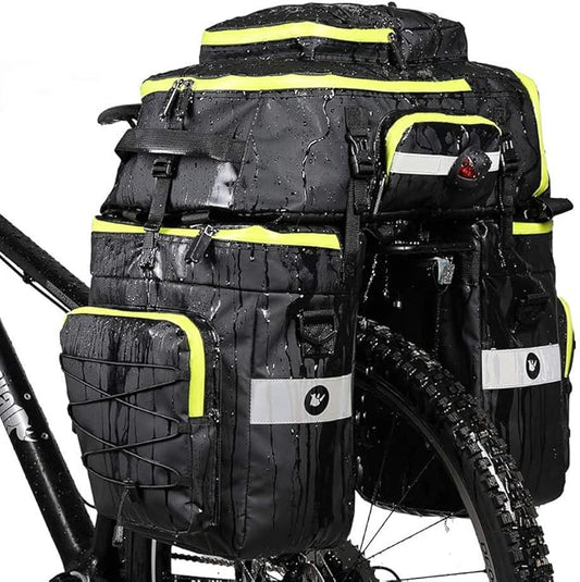 Rhinowalk Bike Pannier Bag Set for Bicycle Cargo Rack Saddle Bag Shoulder Bag Laptop Pannier Rack Bicycle Bag Professional Cycling Accessories 3 in 1-StrideForce Fitness