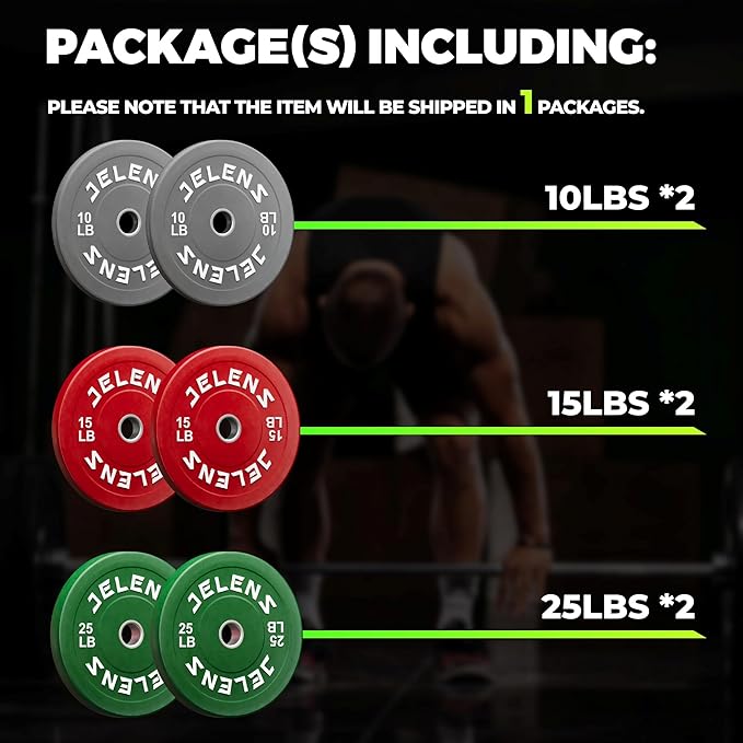 Olympic Barbell Weight Plates Set, 2-Inch Black/Colored Rubber Bumper Plate Weight Set for Strength Training and Weightlifting, Multiple Options-StrideForce Fitness