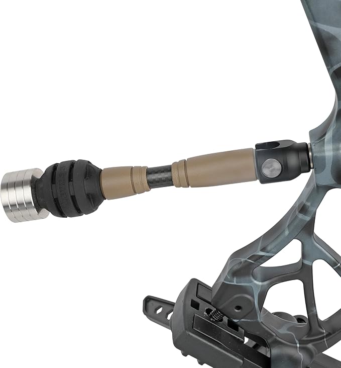 AMEYXGS Bow Stabilizer for Compound Bow, 6" 8" 10" 12" Rod Balance Bar with Damping System and Weights Shock Absorber for Compound Bow Archery Accessory-StrideForce Fitness