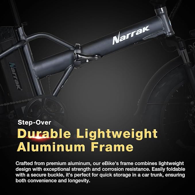 Fat Tire Folding Electric Bike, 48V & 624Wh Lithium Removable Battery, Peak 1100W Brushless Motor, Max Speed 28Mph, M5 Large LCD Display, Suspension, Step-Over/Thru Frame-StrideForce Fitness